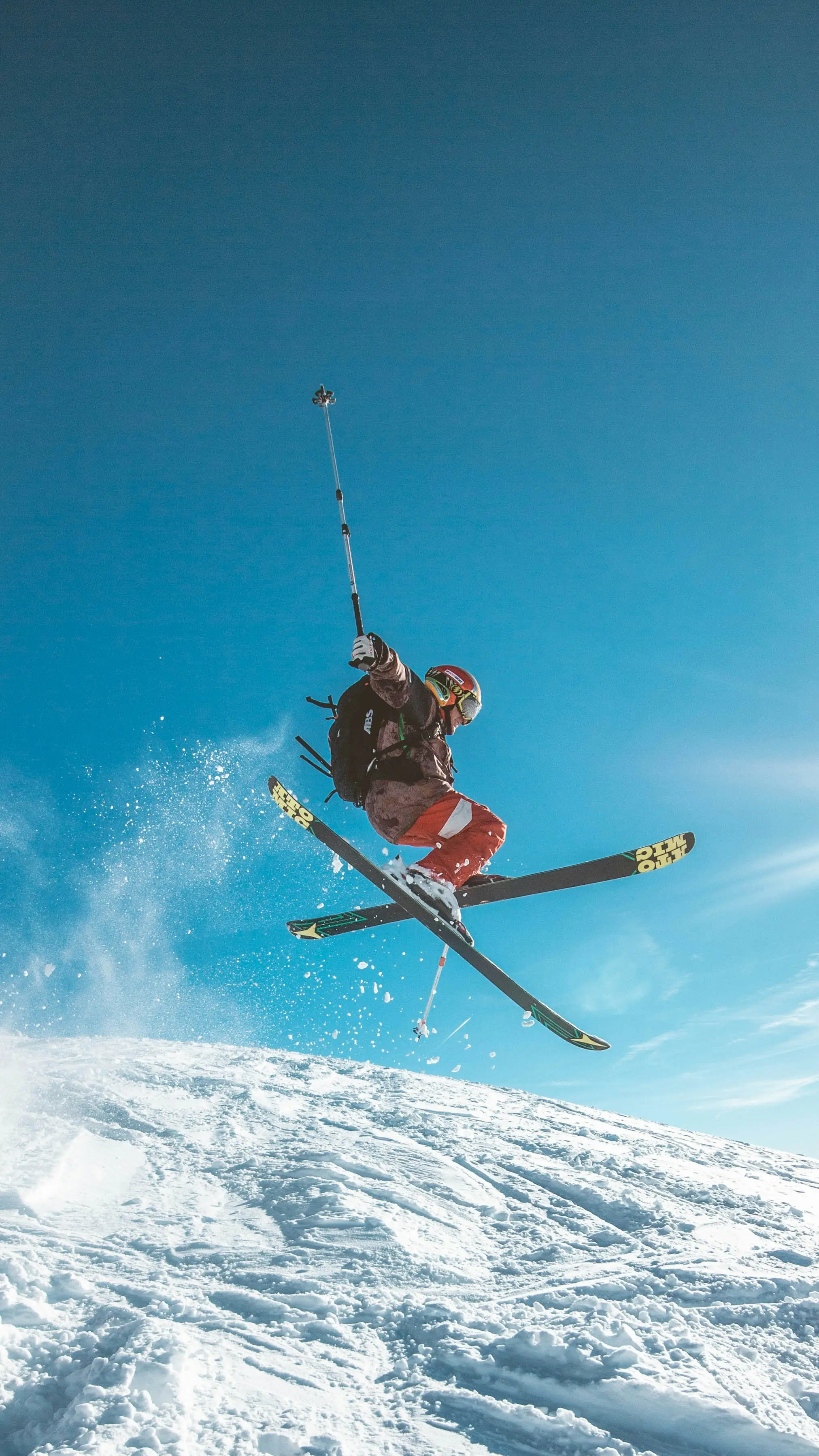 Skier jumping